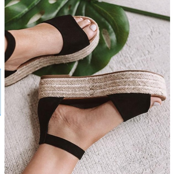 Haute Ellie Shoes - LOU-LOU- Espadrille Flatform Sandal
